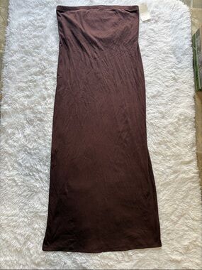 NWT A New Day Ribbed Tube Dress Size L In Brown